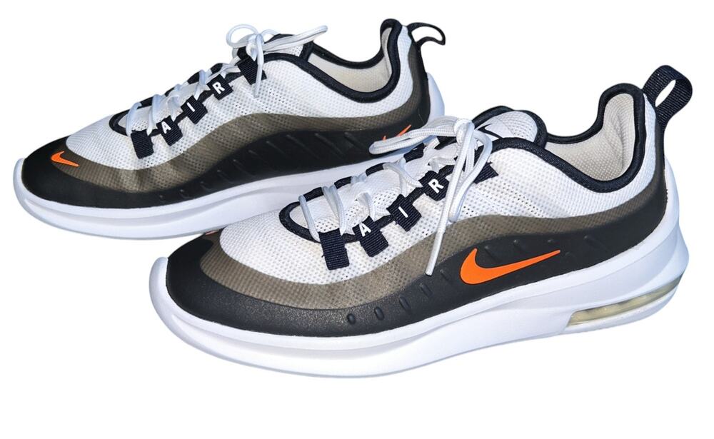 Nike Air Max Axis White Obsidian Orange Men's 7 Sneakers AA2146-108
